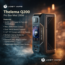 Load image into Gallery viewer, Lost Vape Thelema Q200 Pro Box Mod 200W