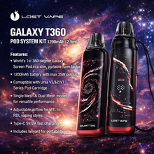 Load image into Gallery viewer, Lost Vape Galaxy T360 Pod System Kit 1200mAh 2.5ml