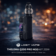 Load image into Gallery viewer, Lost Vape Thelema Q200 Pro Mod Kit 200W with Centaurus Sub Ohm V2 Tank 5ml